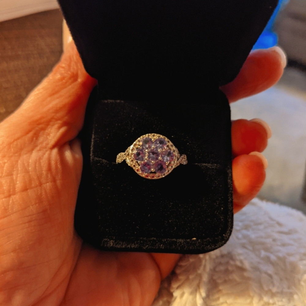 Tanzanite Blue Ring & Earrings Set